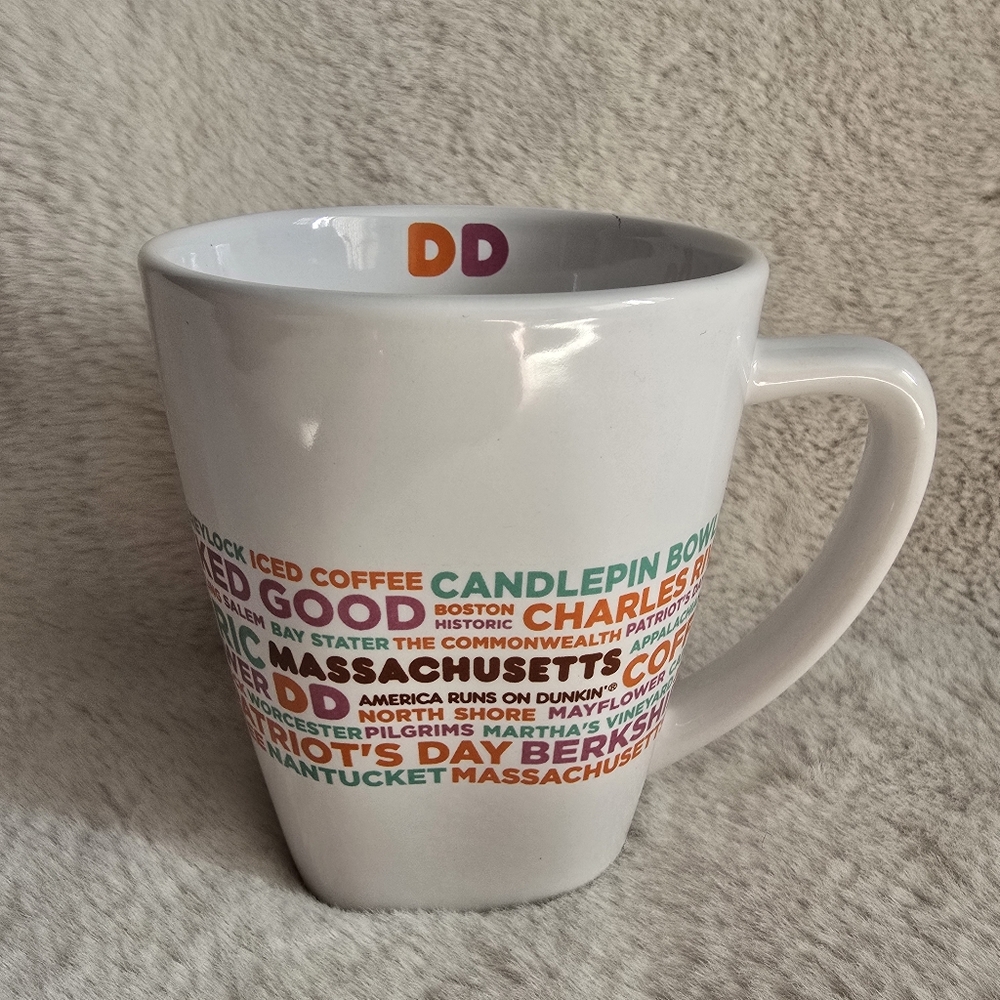 Dunkin Donuts White Ceramic Mug
